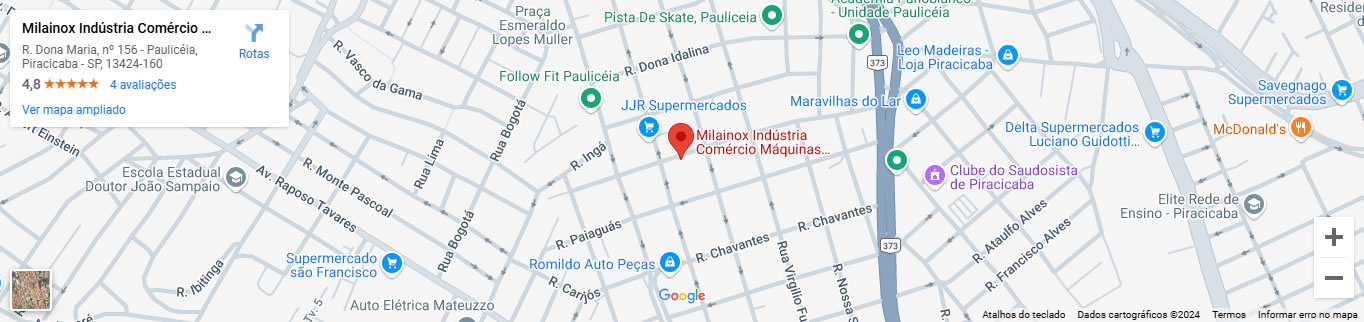 Localização da Empresa Milainox